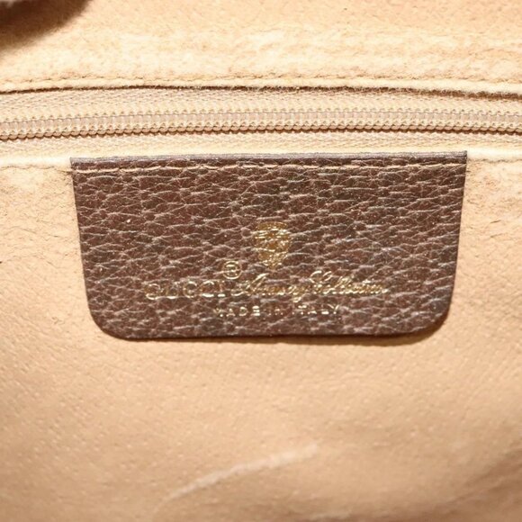 GUCCI GG Supreme Web Sherry Line Bag PVC Beige Gold 904 02 084 Auth 122223 - Picture 10 of 16